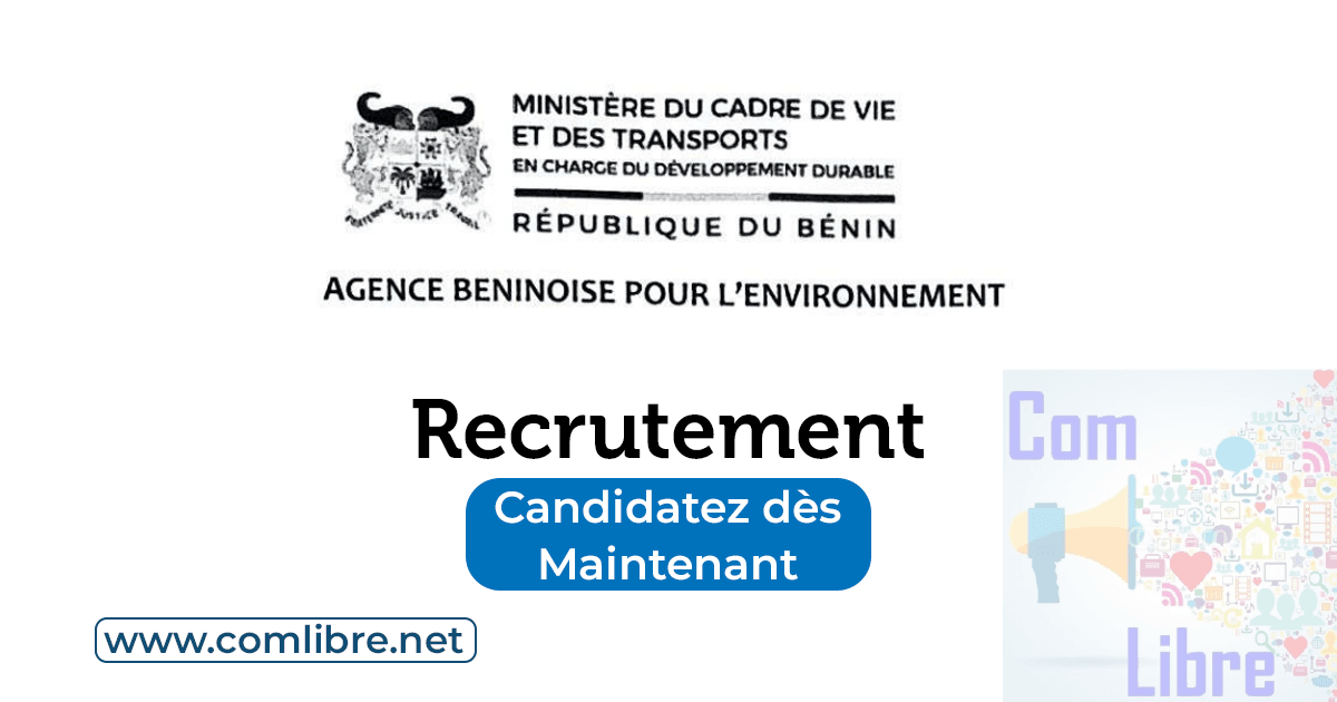 Agence Béninoise pour l’Environnement Recrutement
