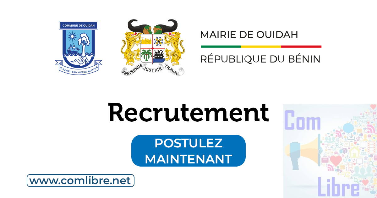 Bannière Mairie de Ouidah Recrutement
