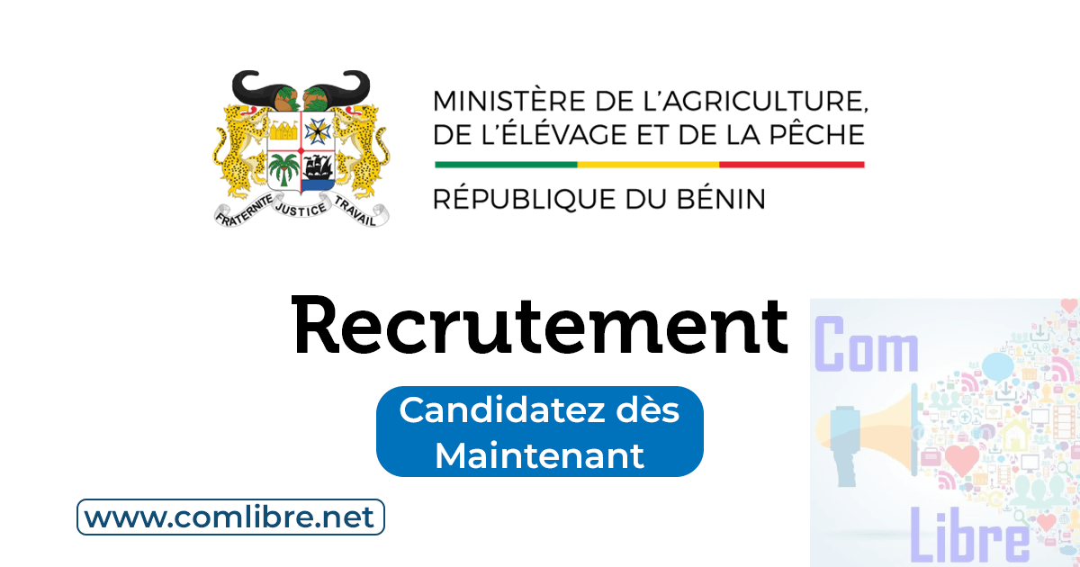 Ministère de l'Agriculture, de l'Élevage et de la Pêche (MAEP) Recrutement