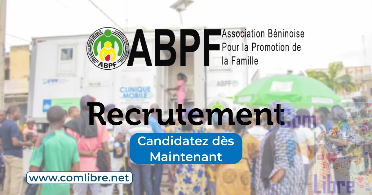 Association Béninoise pour la Promotion de la Famille (ABPF) Recrutement
