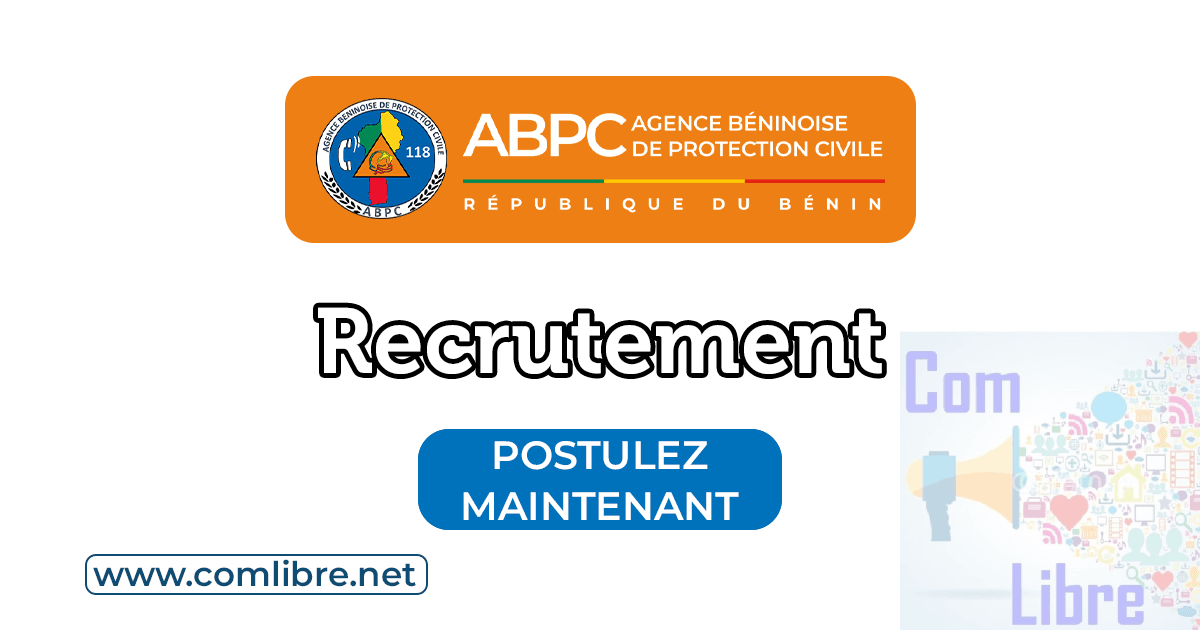 Agence béninoise de Protection civil ABPC Recrutement