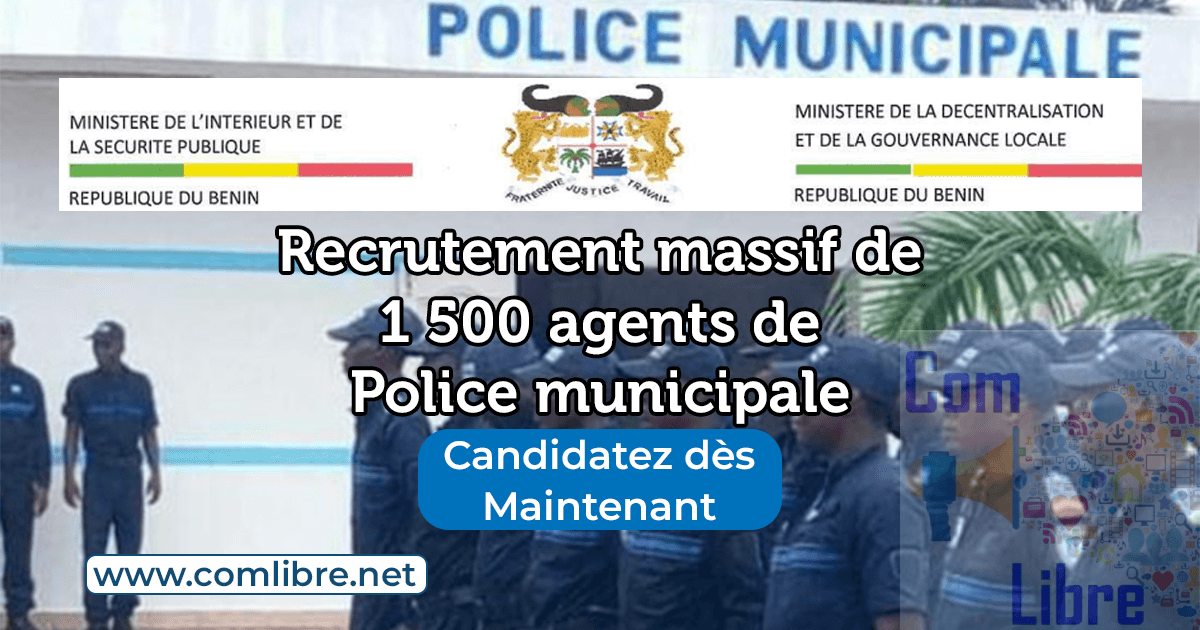 Bénin : Recrutement massif de 1 500 agents de police municipale