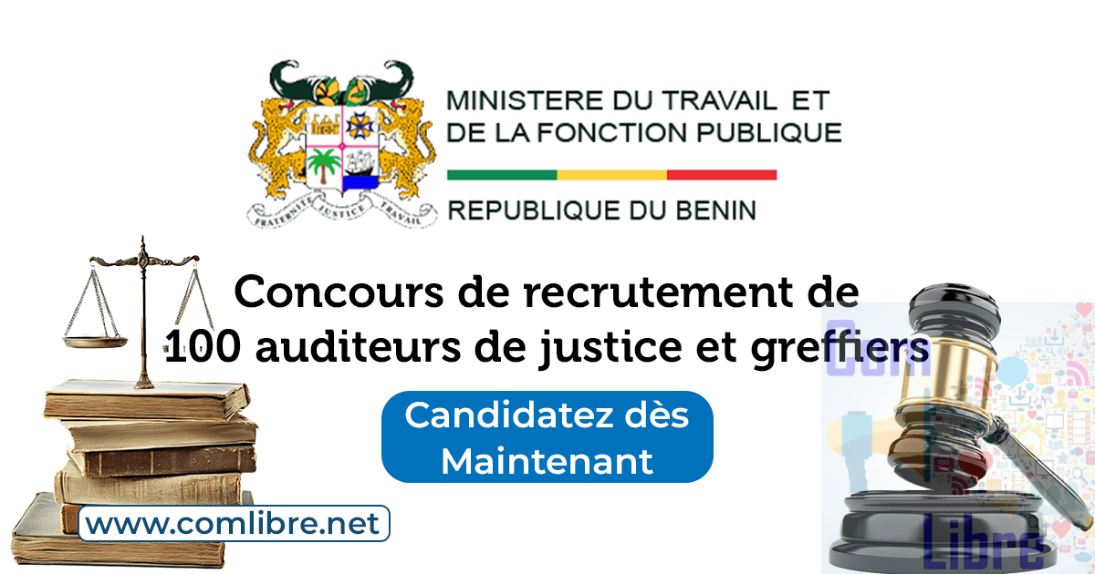 Concours de recrutement de 100 auditeurs de justice et greffiers
