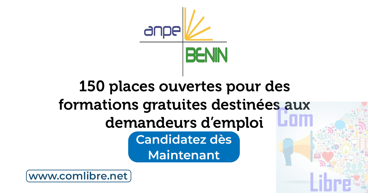 ANPE Bénin : 150 places ouvertes pour des formations gratuites destinées aux demandeurs d’emploi