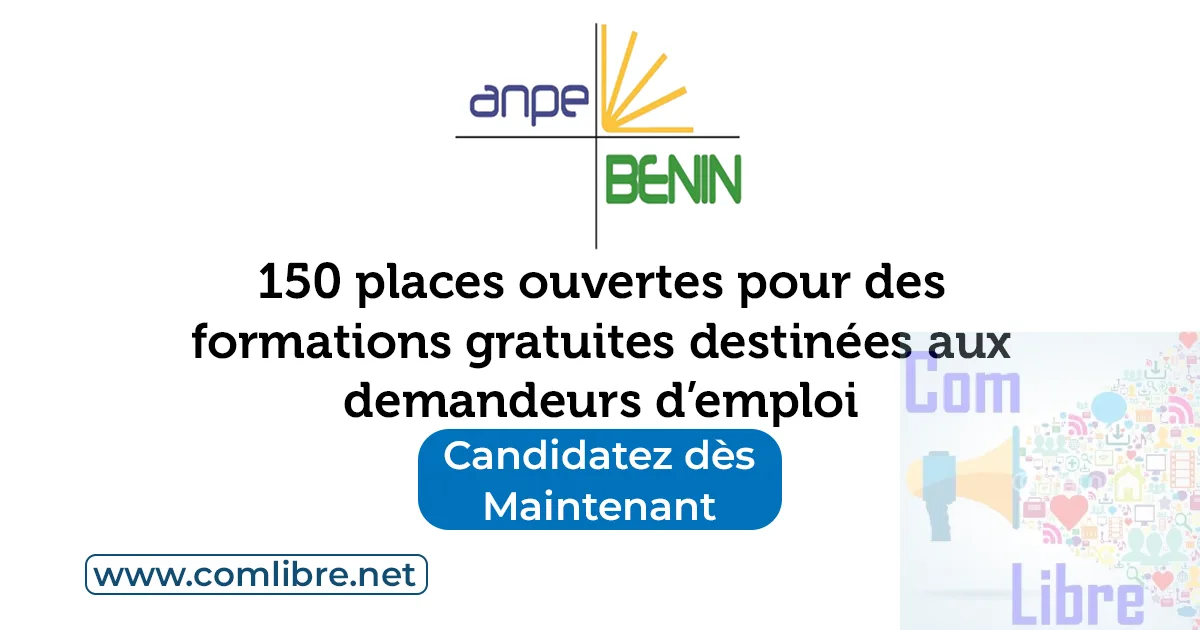 ANPE Bénin : 150 places ouvertes pour des formations gratuites destinées aux demandeurs d’emploi