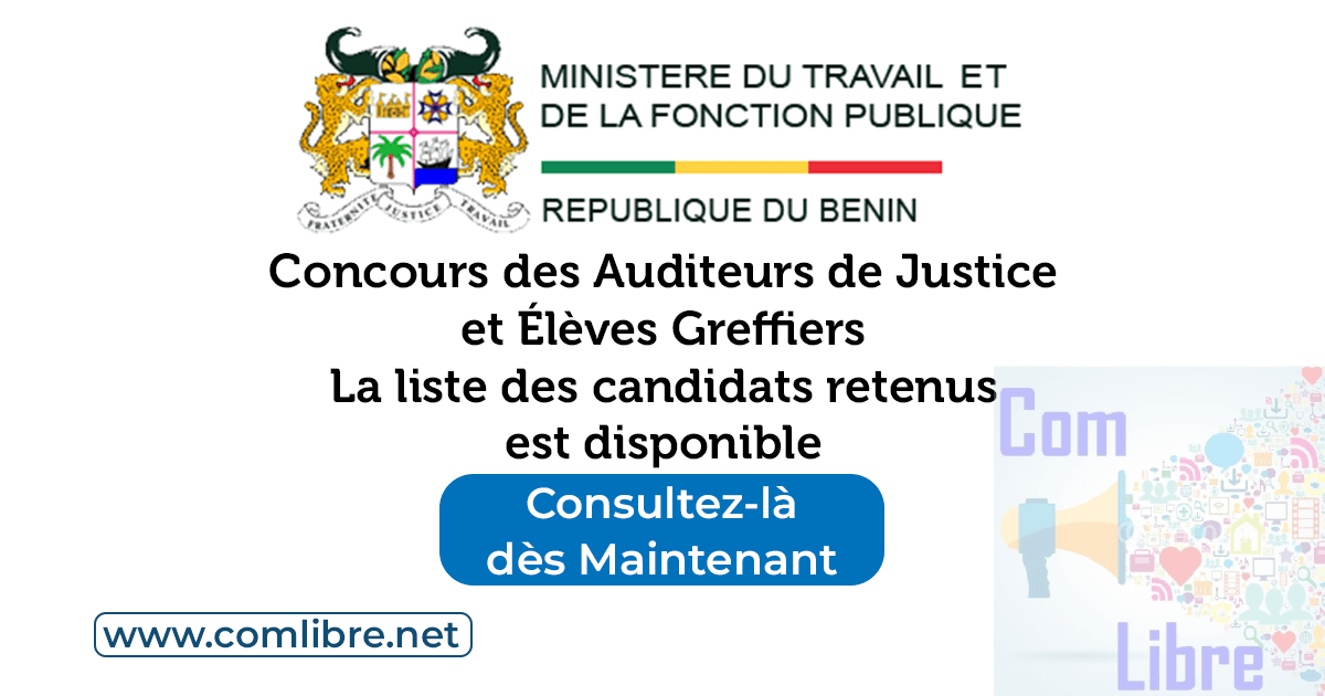 Concours des Auditeurs de Justice et Élèves Greffiers : la liste des candidats retenus est disponible