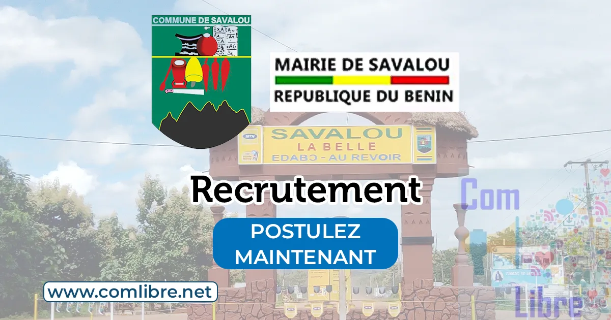 Mairie de Savalou Recrutement