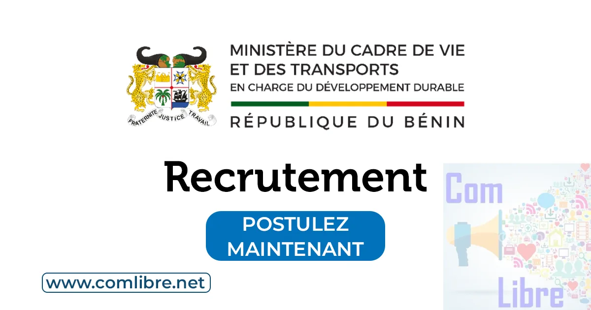 Ministère du Cadre de Vie et des Transport Recrutement