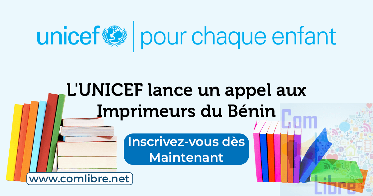 Impression scolaire : l'UNICEF lance un grand appel aux imprimeurs du Bénin !