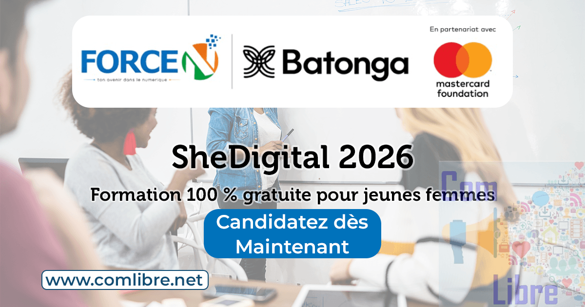 SheDigital 2026 : candidature ouverte pour la formation gratuite des jeunes femmes au Bénin