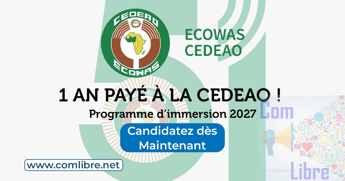 La Cohorte 2027 du programme d’immersion professionnelle rémunérée de la CEDEAO est ouverte