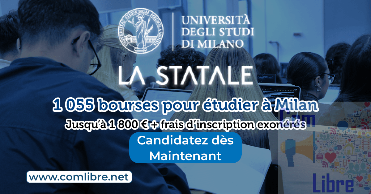 Université de Milan : 1 055 bourses pour étudier en Italie avec jusqu’à 1 800 €