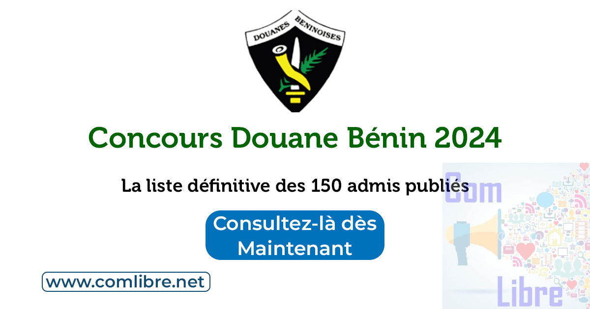 Concours Douane 2024 150 admis définitifs