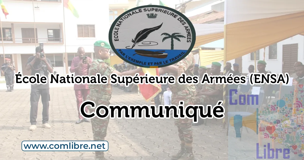 École Nationale Supérieure des Armées (ENSA) Communiqué