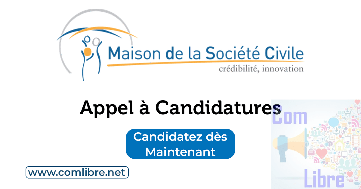 Maison de la Société Civile Appel à Candidatures