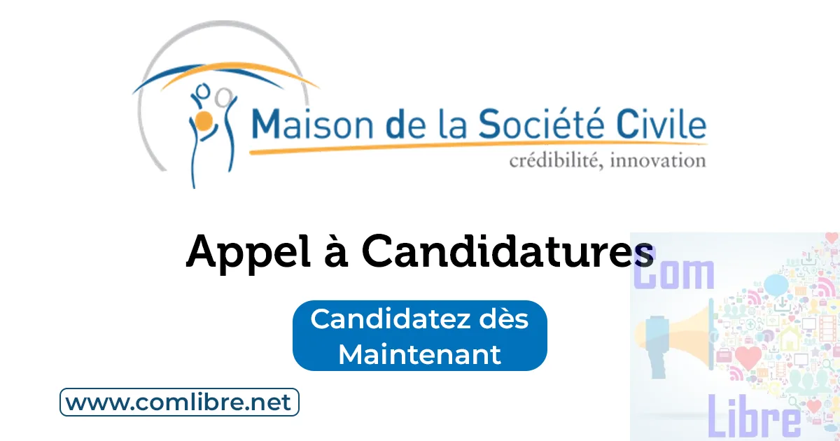 Maison de la Société Civile Appel à Candidatures