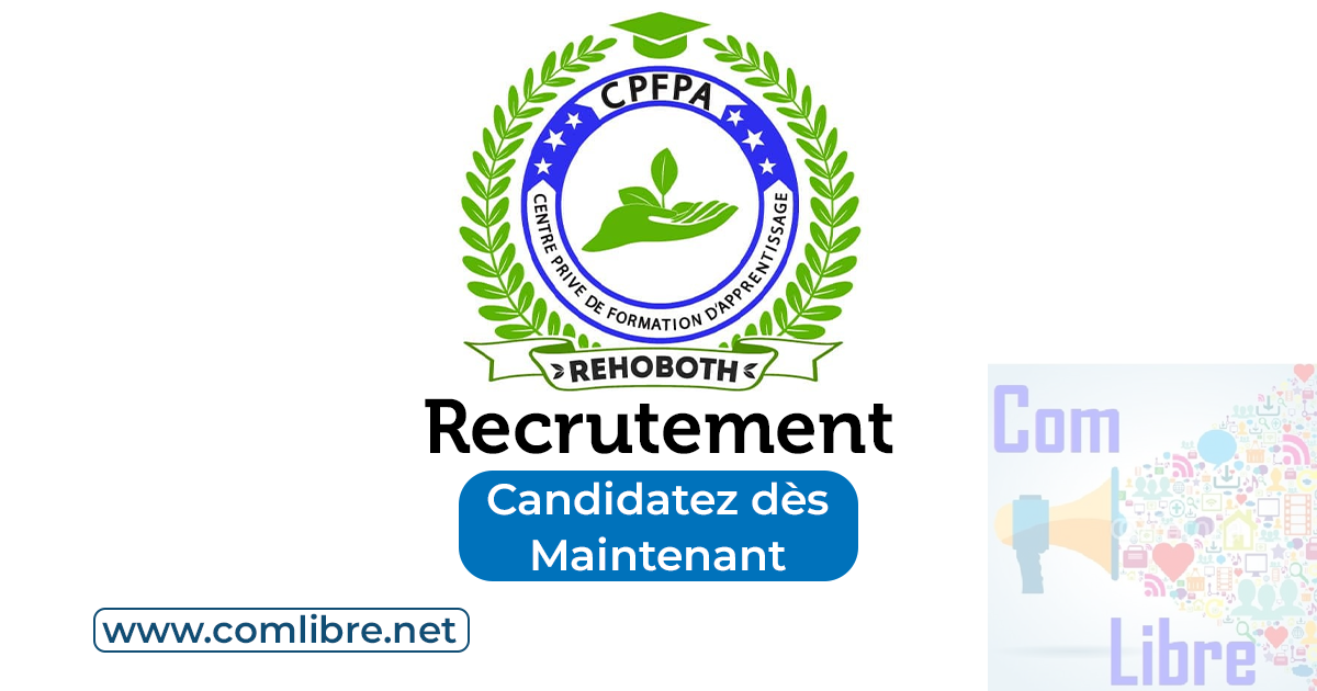 CPFPA REHOBOTH Recrutement