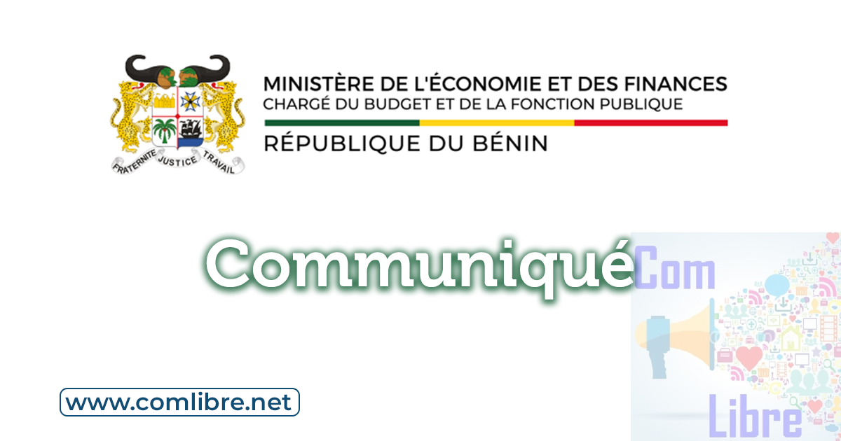 Ministère de l'Économie et des Finances chargé du Budget et de la Fonction publique Communiqué